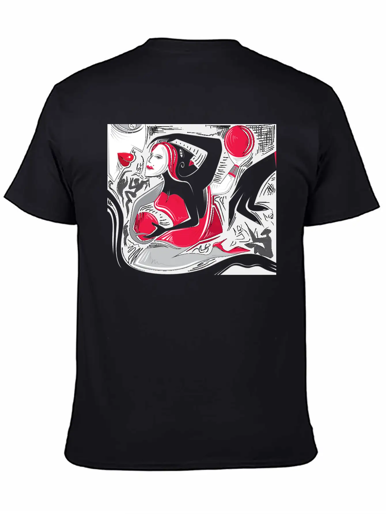 Abstract Woman Art Essential Cotton Tee For Daily Outfits – Unisex Style