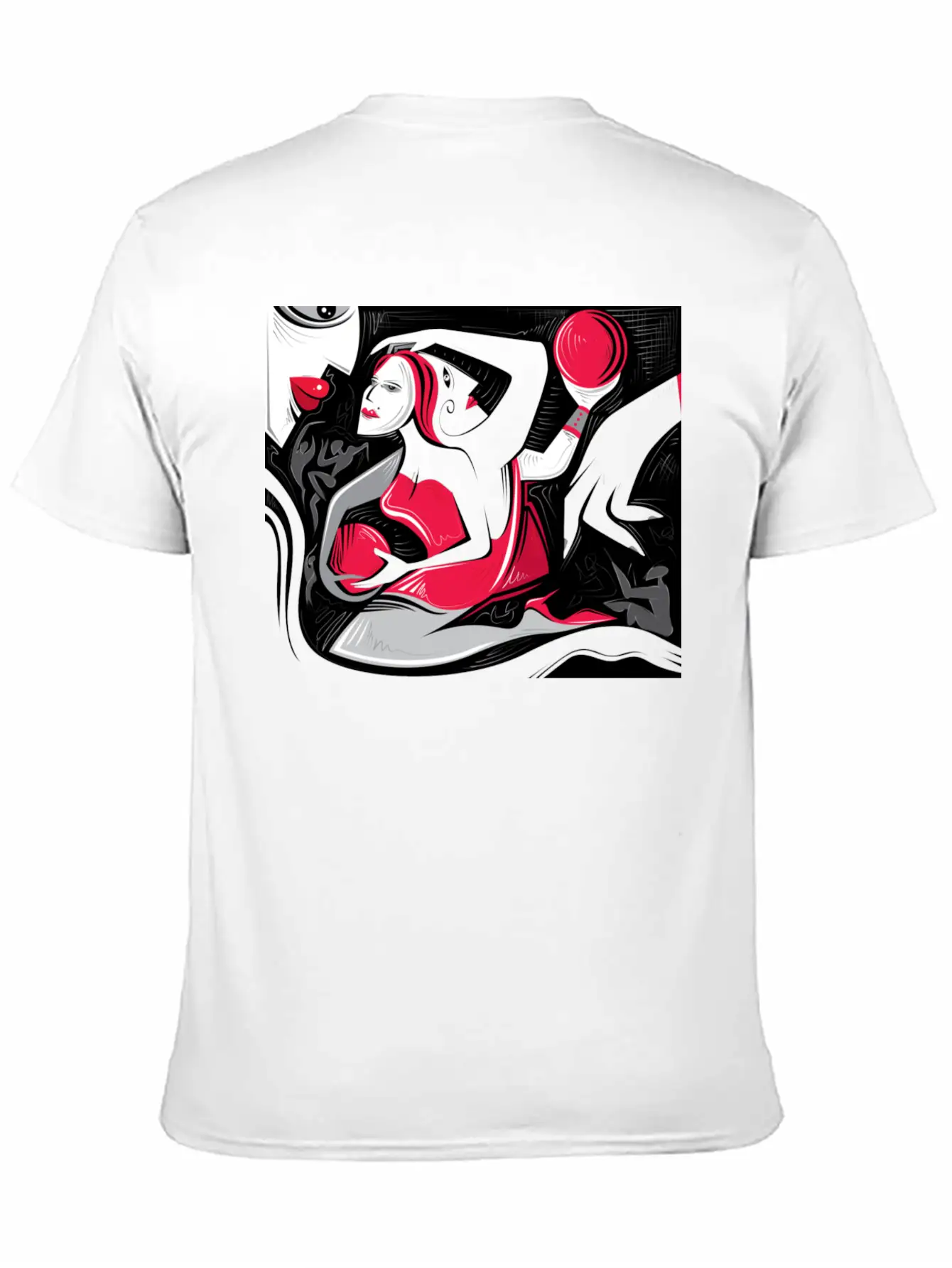 Abstract Woman Art Essential Cotton Tee For Daily Outfits – Unisex Style