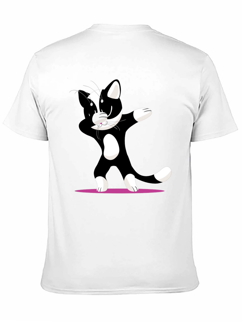 Dabbing Cat Graphic T-Shirt - Cool Black Tee