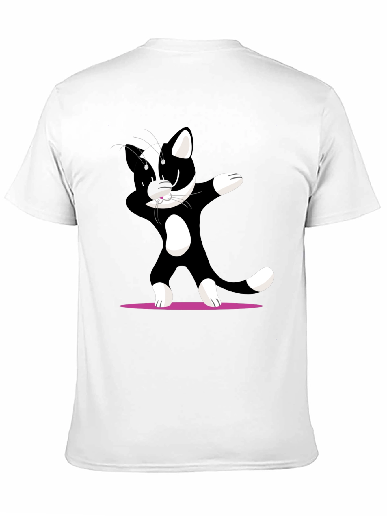 Dabbing Cat Graphic T-Shirt - Cool Black Tee