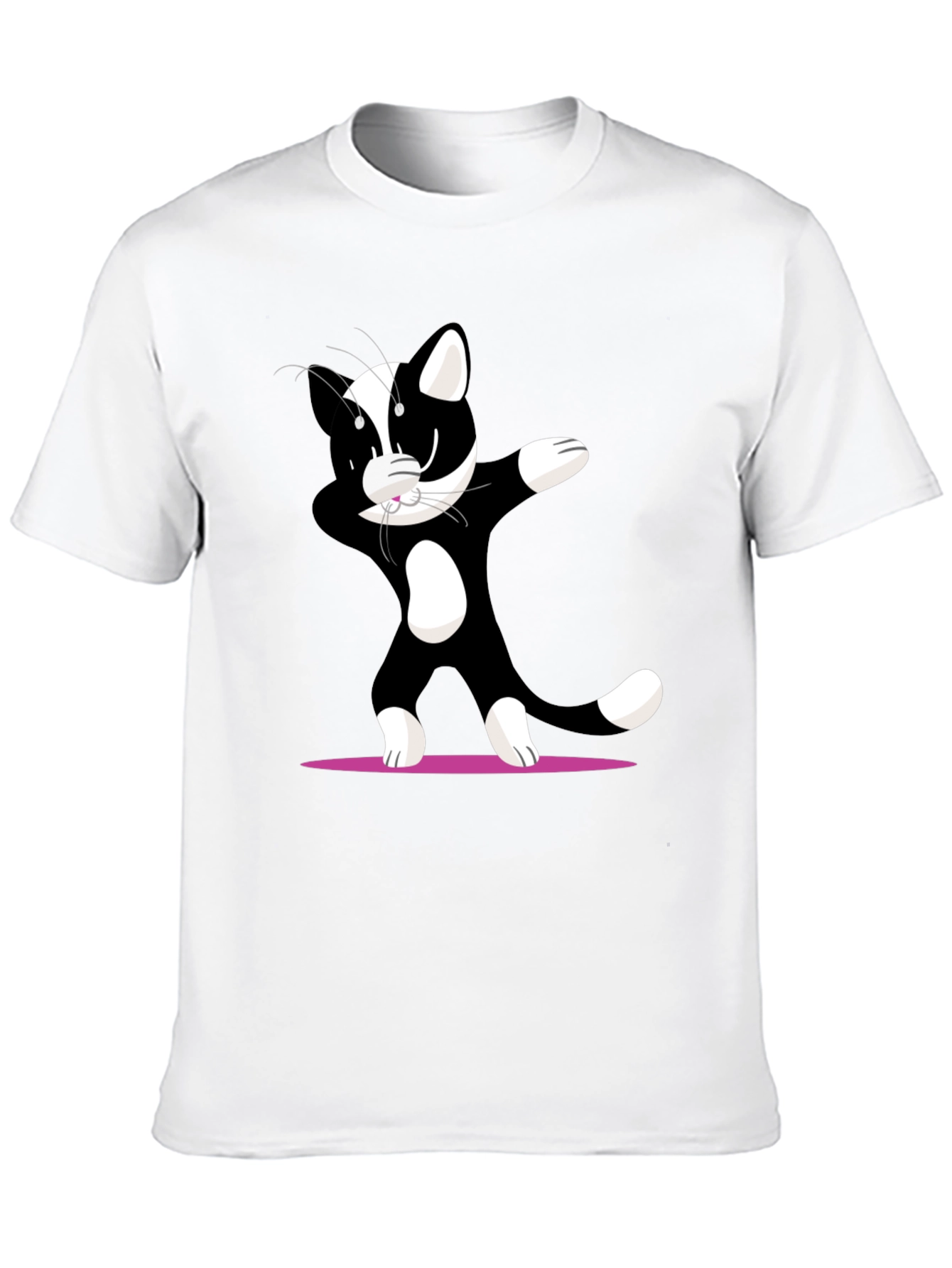 Dabbing Cat Graphic T-Shirt - Cool Black Tee