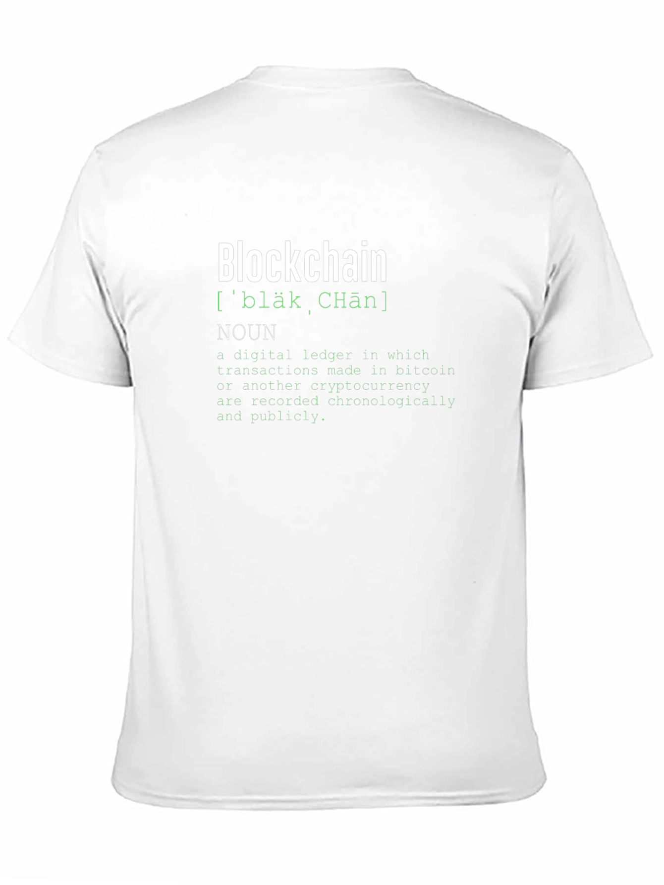 Blockchain Definition T-Shirt - Crypto Tee