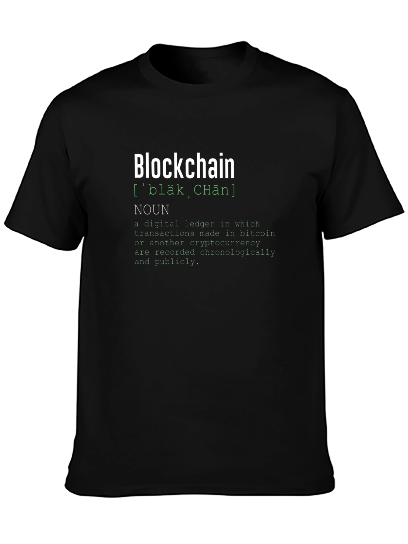 Blockchain Definition T-Shirt - Crypto Tee