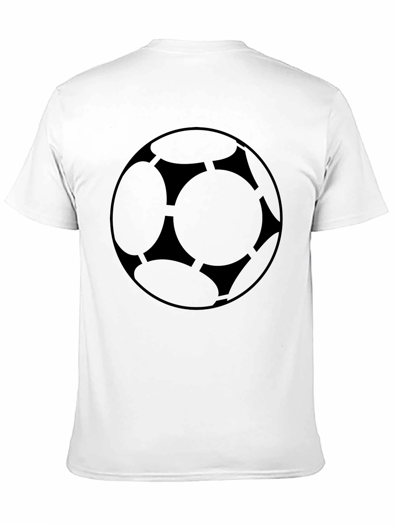 Black Soccer Ball Graphic Tee - Sporty Casual Style