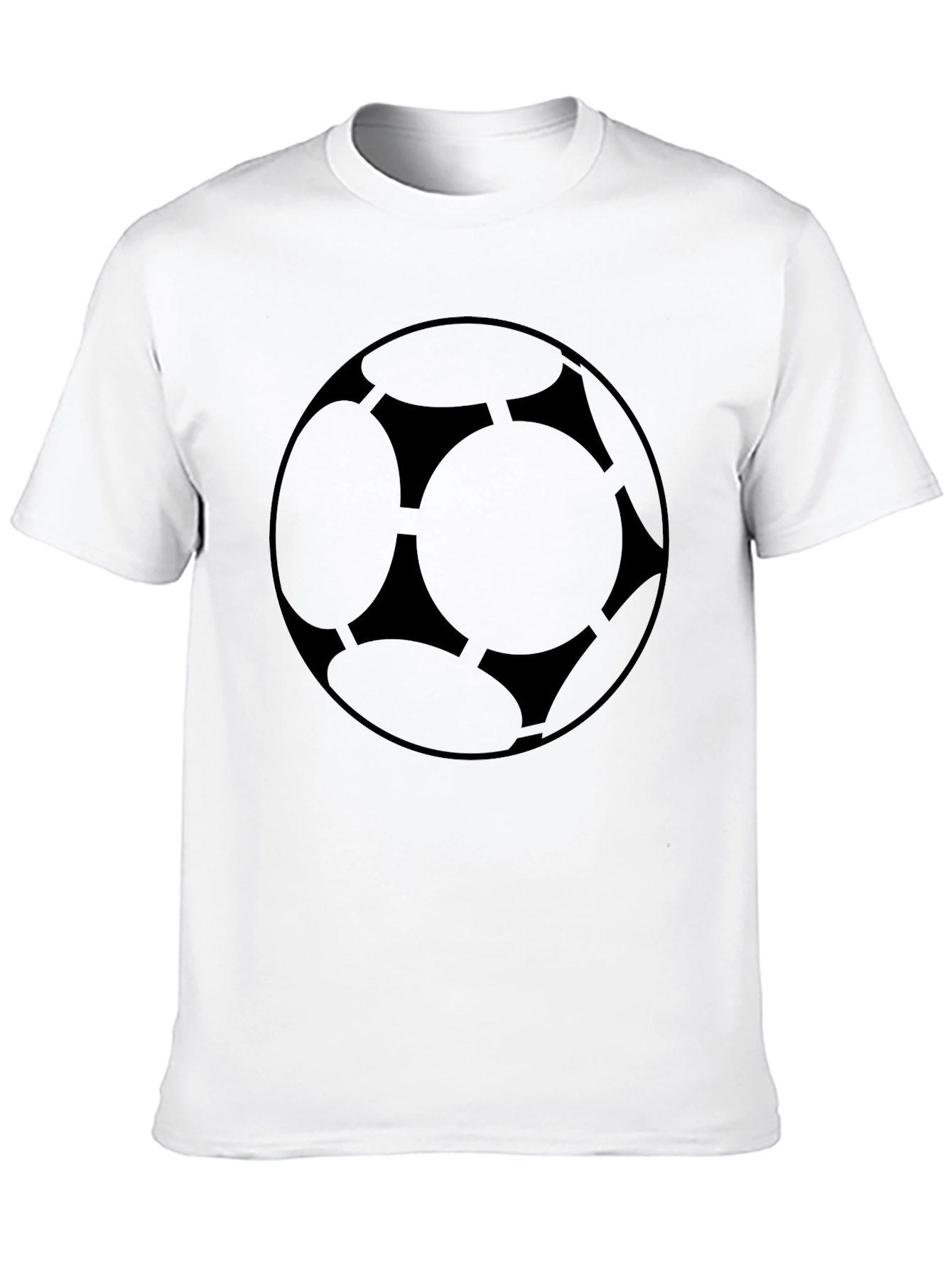 Black Soccer Ball Graphic Tee - Sporty Casual Style