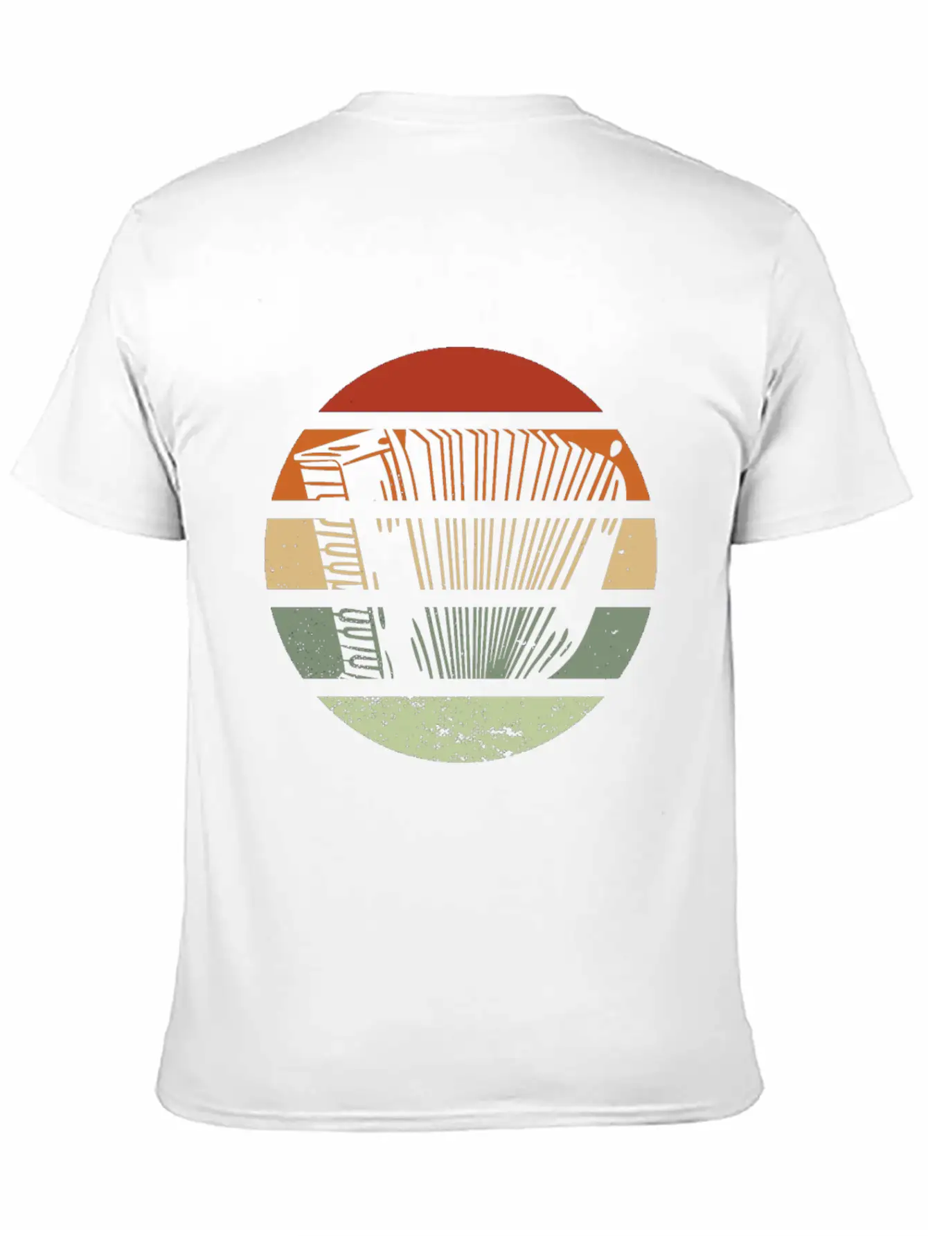 Accordions Musician Music Instrument Vintage Unisex Short Sleeve Soft Cotton T-Shirt – Casual Everyday Wear