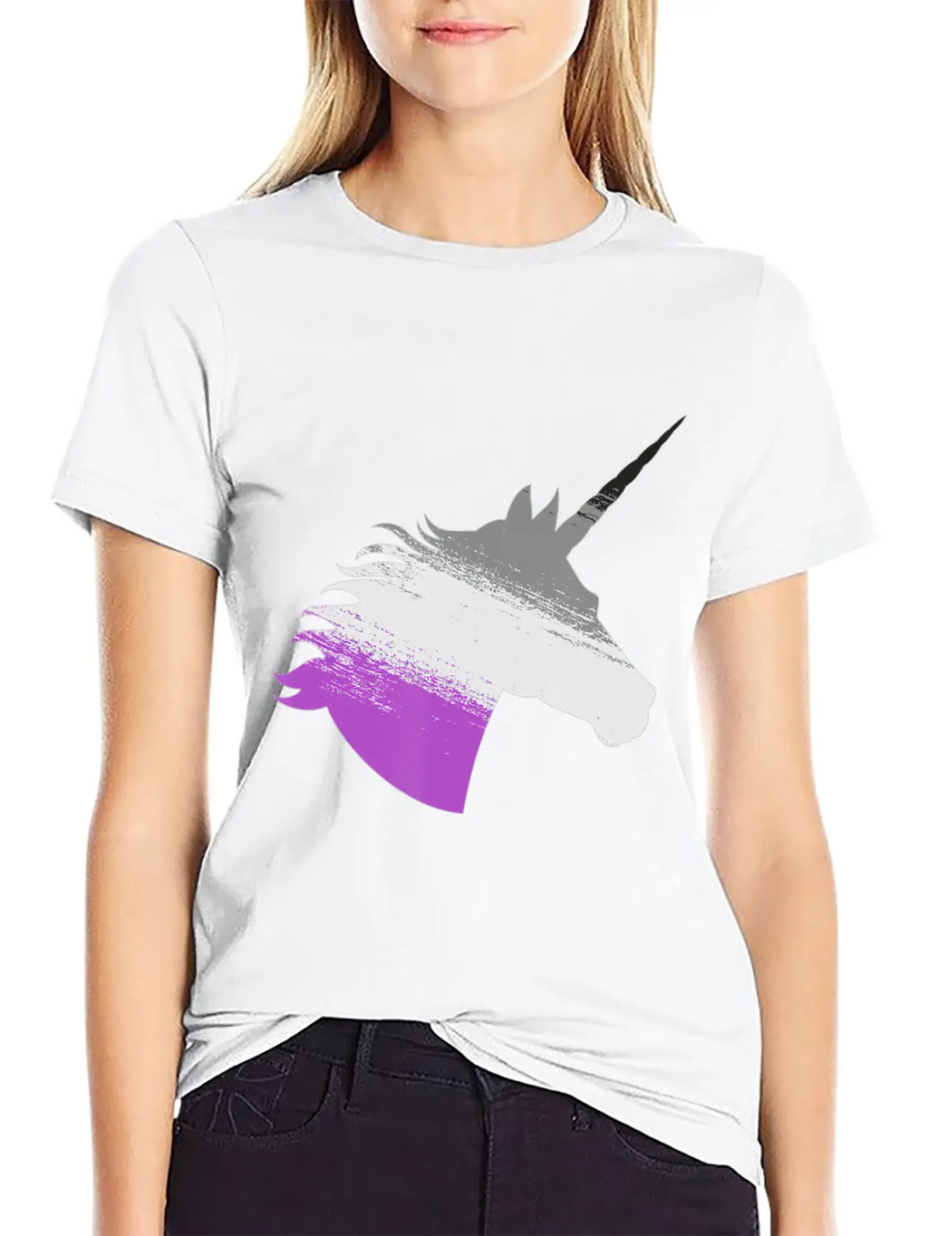 Ace Asexual Unicorn LGBTA Pride Stuff March Pride Unisex Short Sleeve Soft Cotton T-Shirt – Casual Everyday Wear