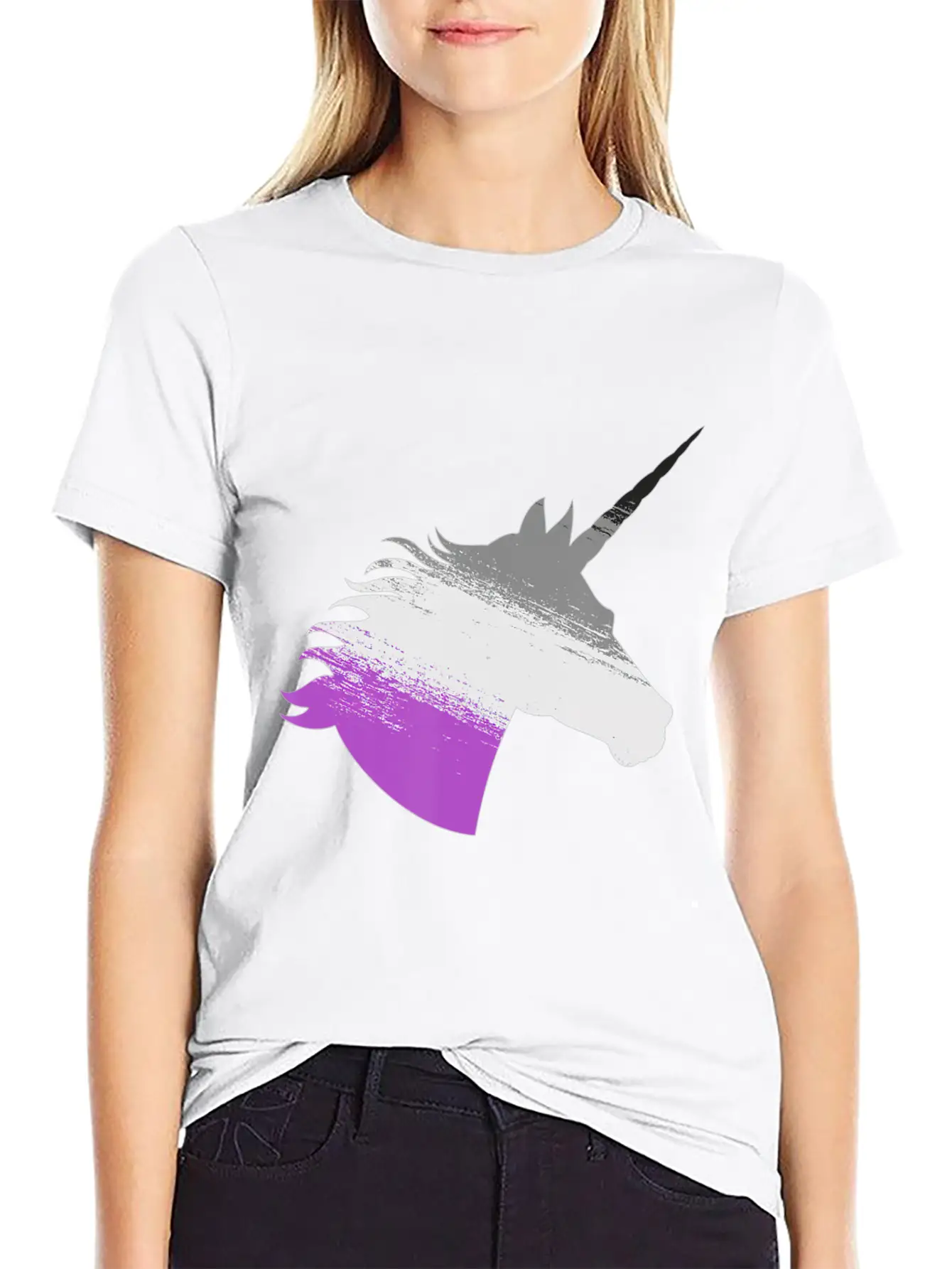 Ace Asexual Unicorn LGBTA Pride Stuff March Pride Unisex Short Sleeve Soft Cotton T-Shirt – Casual Everyday Wear