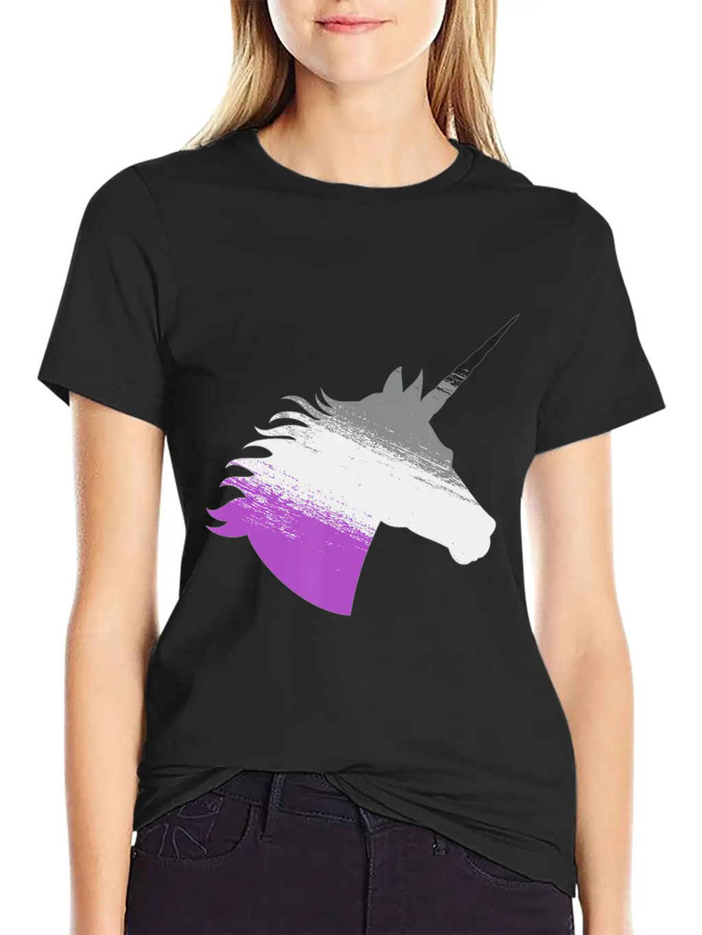 Ace Asexual Unicorn LGBTA Pride Stuff March Pride Unisex Short Sleeve Soft Cotton T-Shirt – Casual Everyday Wear