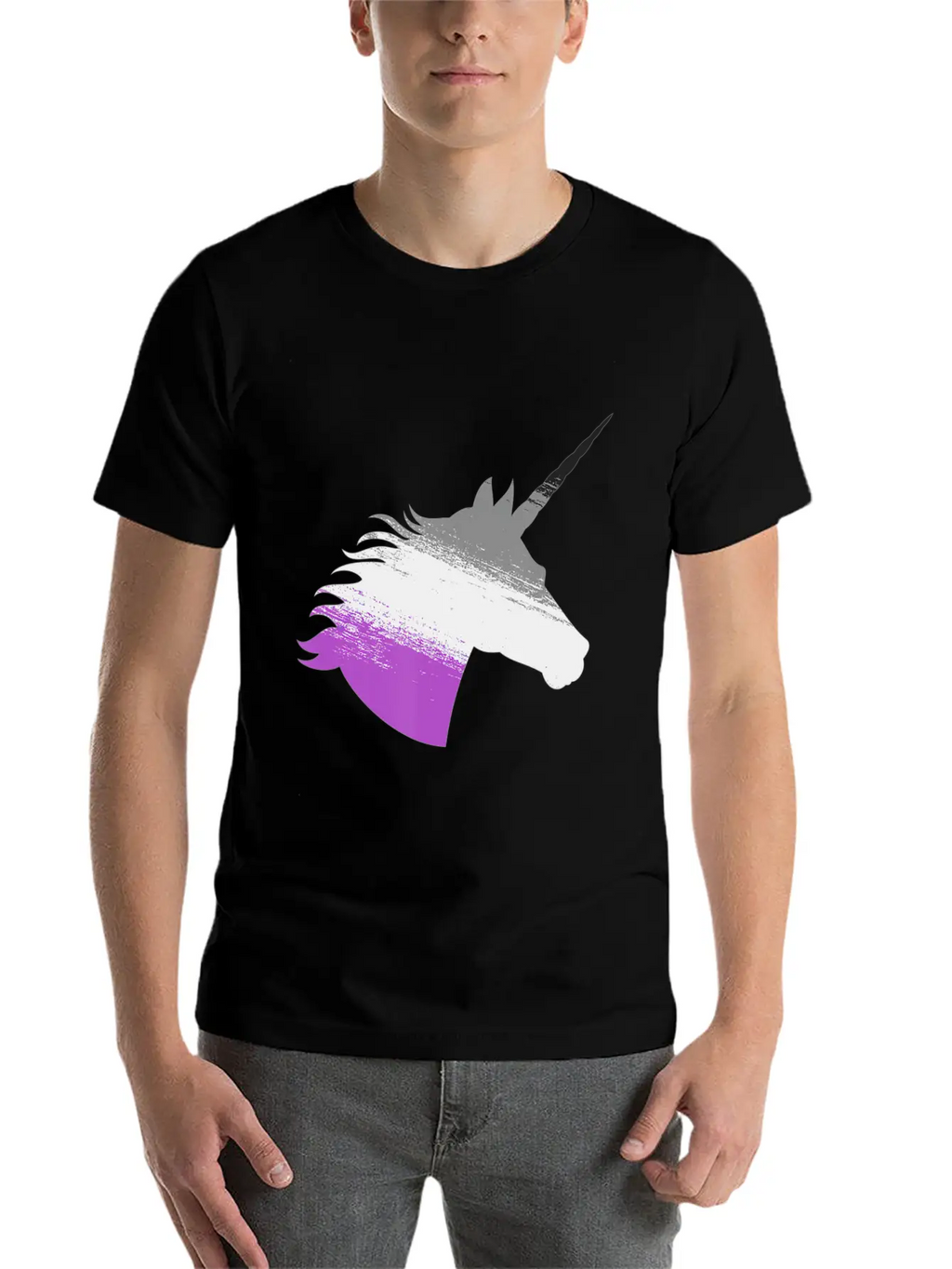 Ace Asexual Unicorn LGBTA Pride Stuff March Pride Unisex Short Sleeve Soft Cotton T-Shirt – Casual Everyday Wear