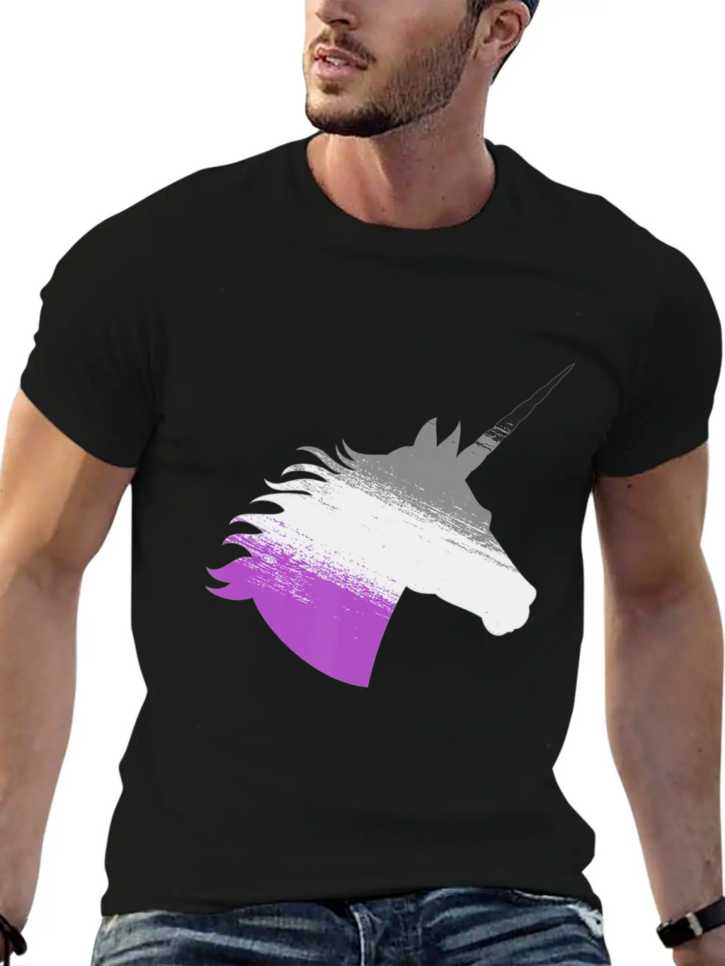 Ace Asexual Unicorn LGBTA Pride Stuff March Pride Unisex Short Sleeve Soft Cotton T-Shirt – Casual Everyday Wear