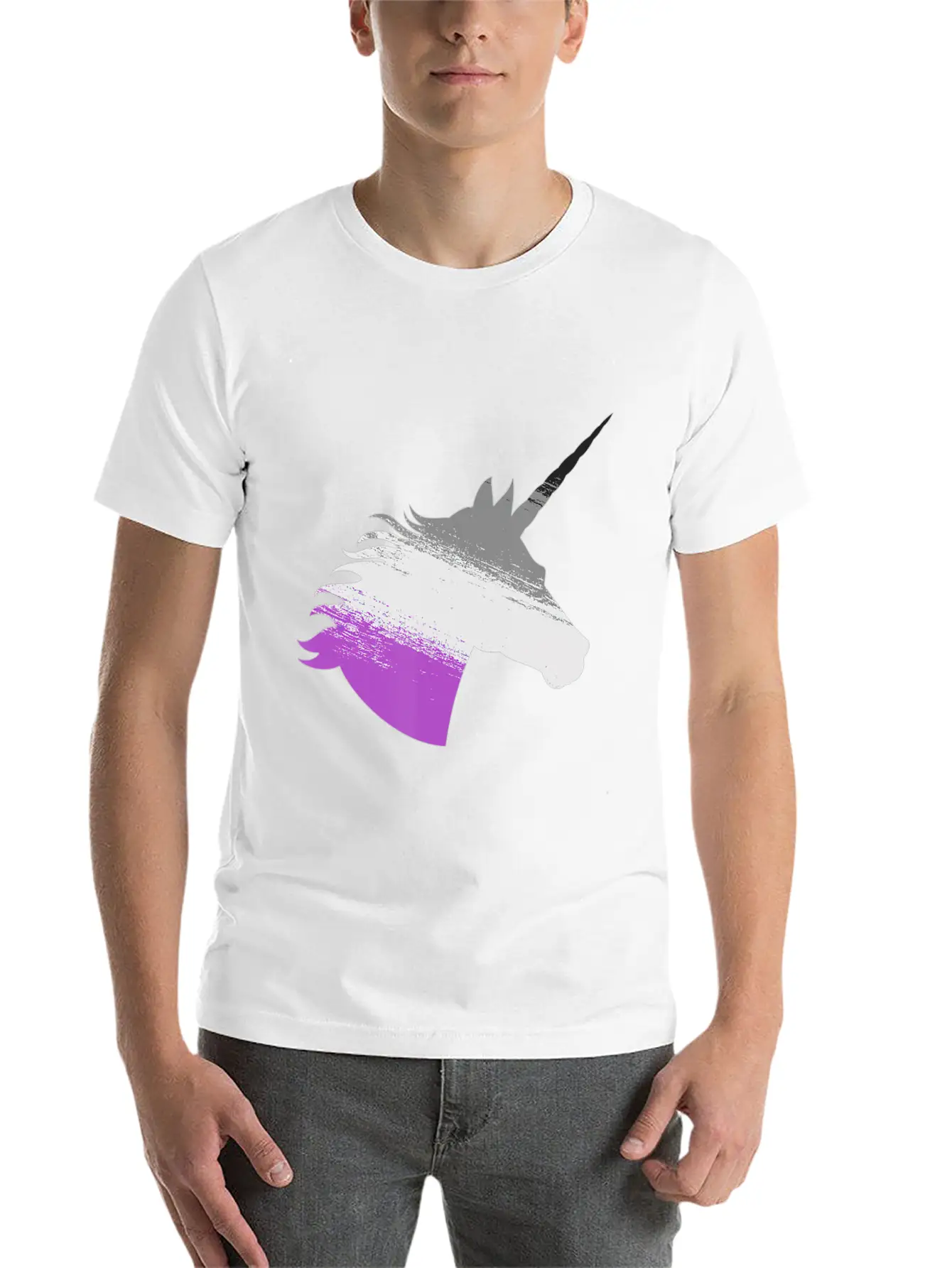 Ace Asexual Unicorn LGBTA Pride Stuff March Pride Unisex Short Sleeve Soft Cotton T-Shirt – Casual Everyday Wear