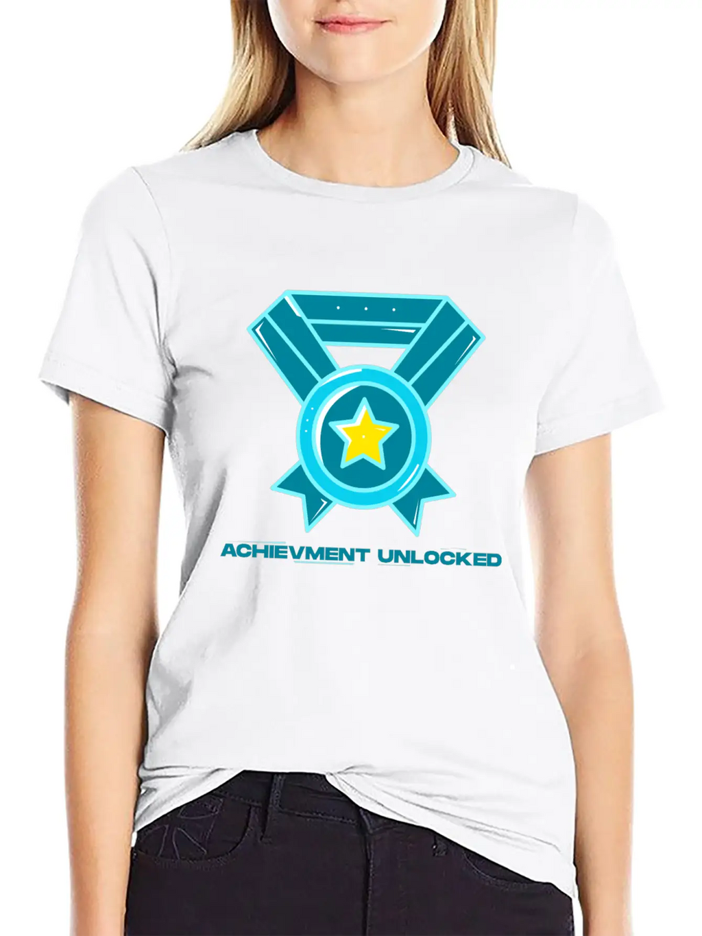 Achievment Unlocked Casual Graphic T-Shirt – Simple And Comfortable Daily Wear