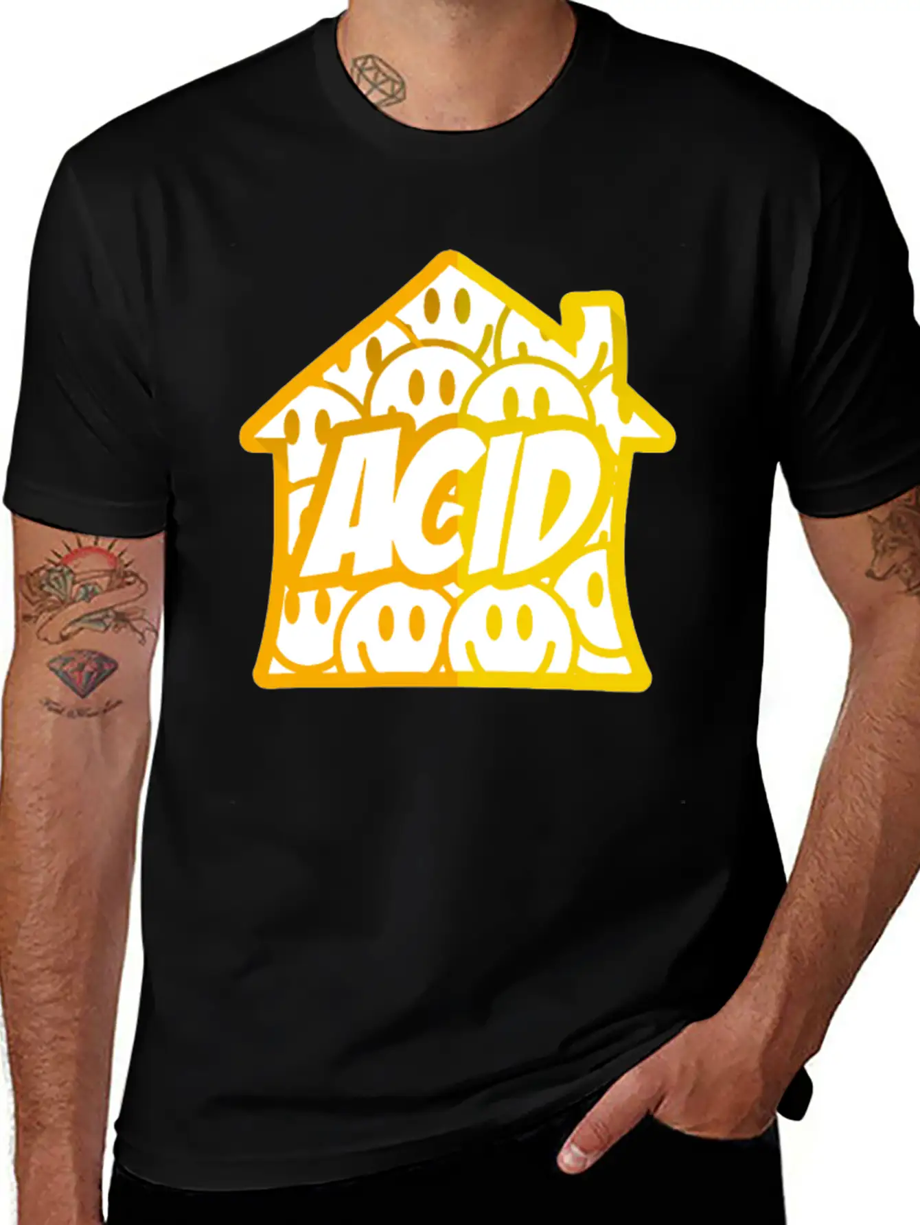 Acid House Essential Cotton Tee For Daily Outfits – Unisex Style