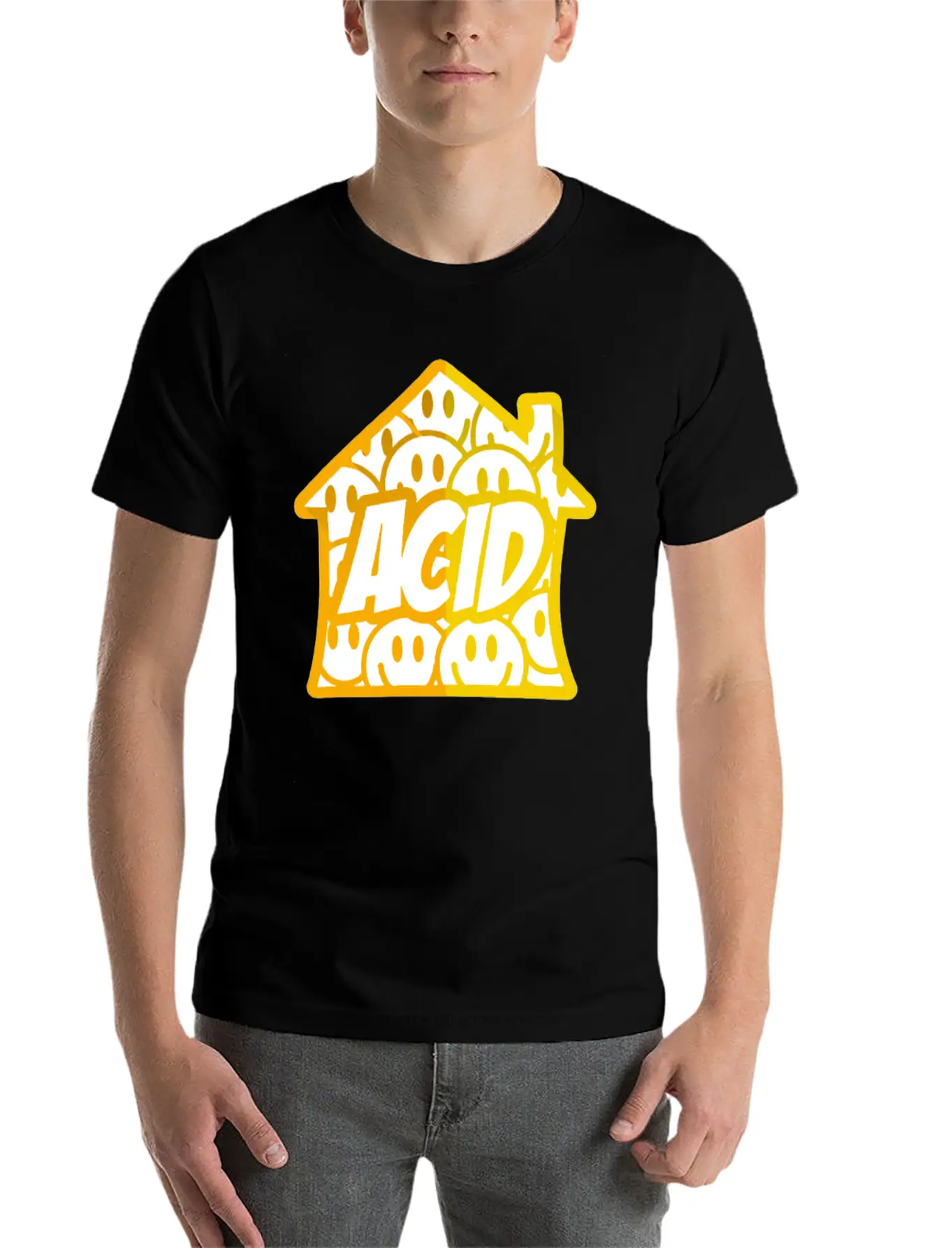 Acid House Essential Cotton Tee For Daily Outfits – Unisex Style