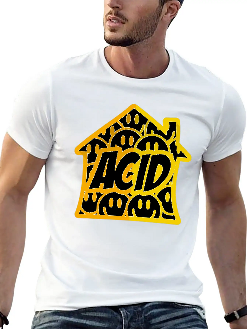 Acid House Essential Cotton Tee For Daily Outfits – Unisex Style
