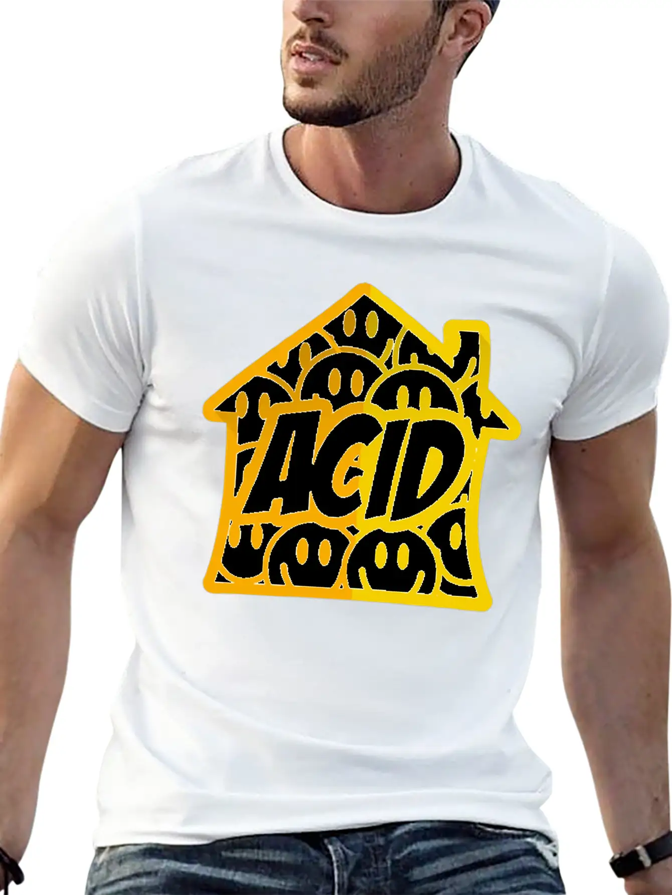 Acid House Essential Cotton Tee For Daily Outfits – Unisex Style