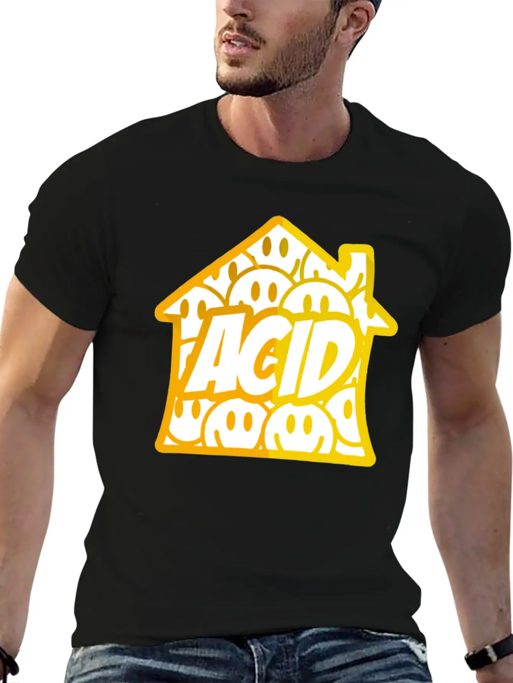 Acid House Essential Cotton Tee For Daily Outfits – Unisex Style