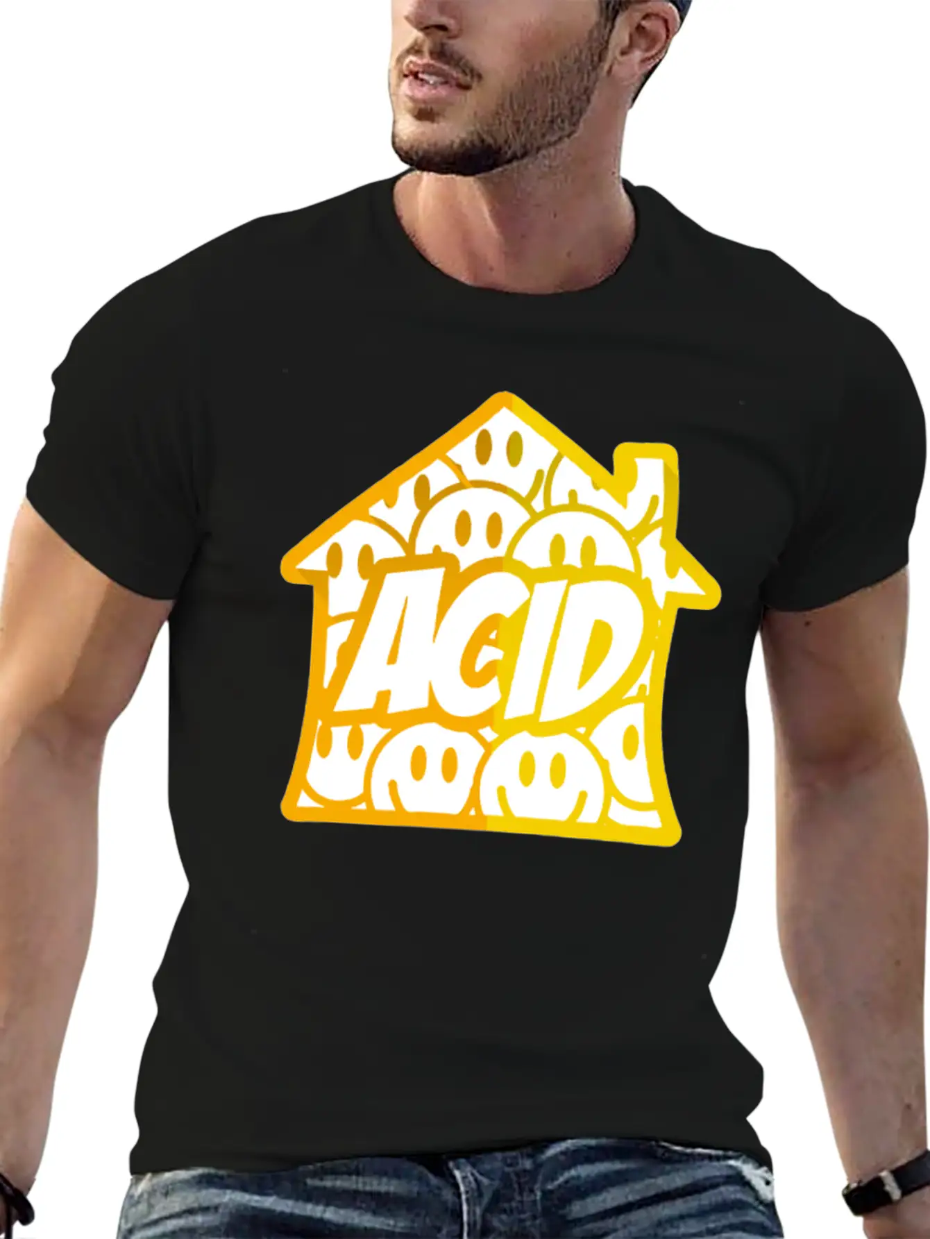 Acid House Essential Cotton Tee For Daily Outfits – Unisex Style