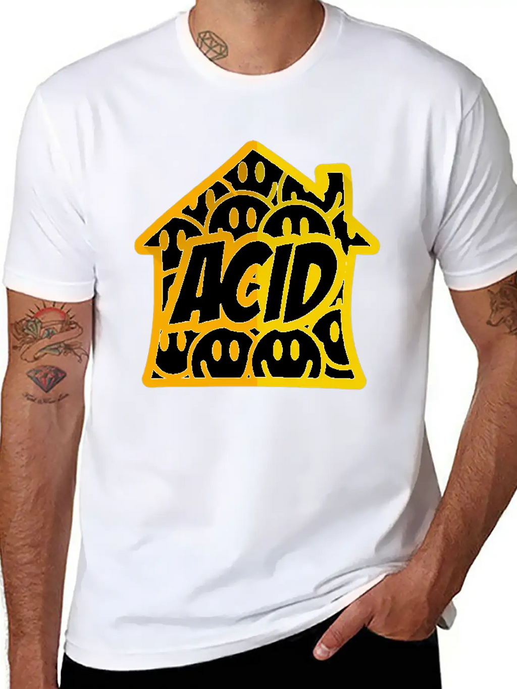 Acid House Essential Cotton Tee For Daily Outfits – Unisex Style