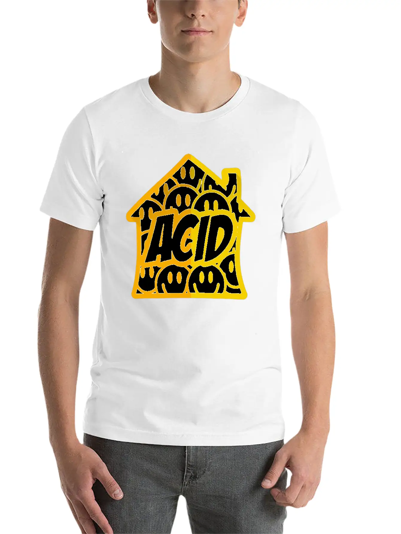 Acid House Essential Cotton Tee For Daily Outfits – Unisex Style