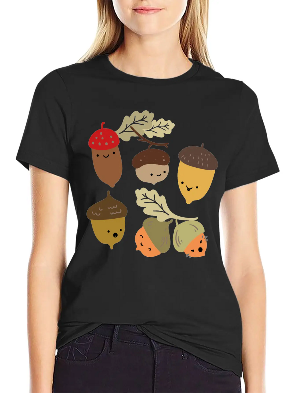 Acorns Stylish Everyday T-Shirt – Unisex Basic Cotton Tee