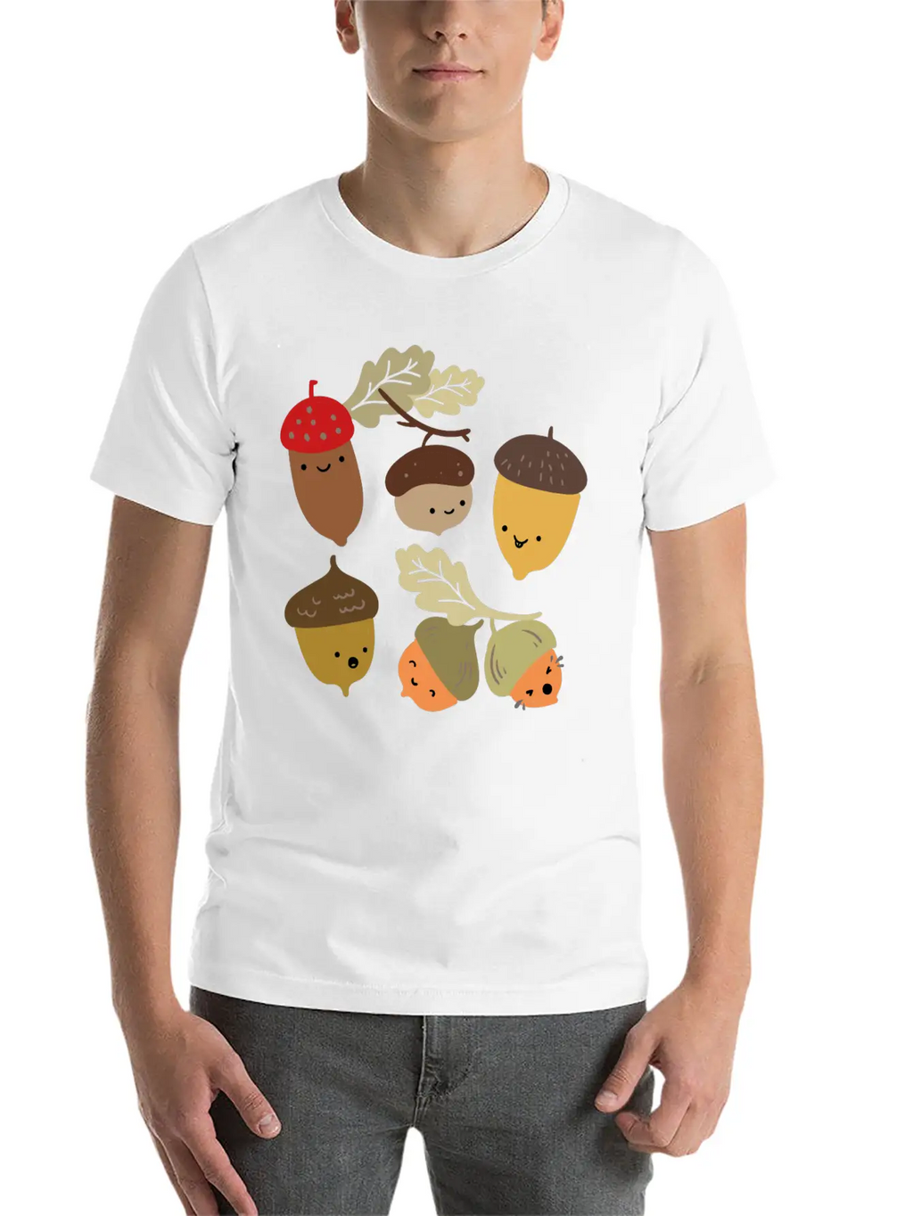 Acorns Stylish Everyday T-Shirt – Unisex Basic Cotton Tee