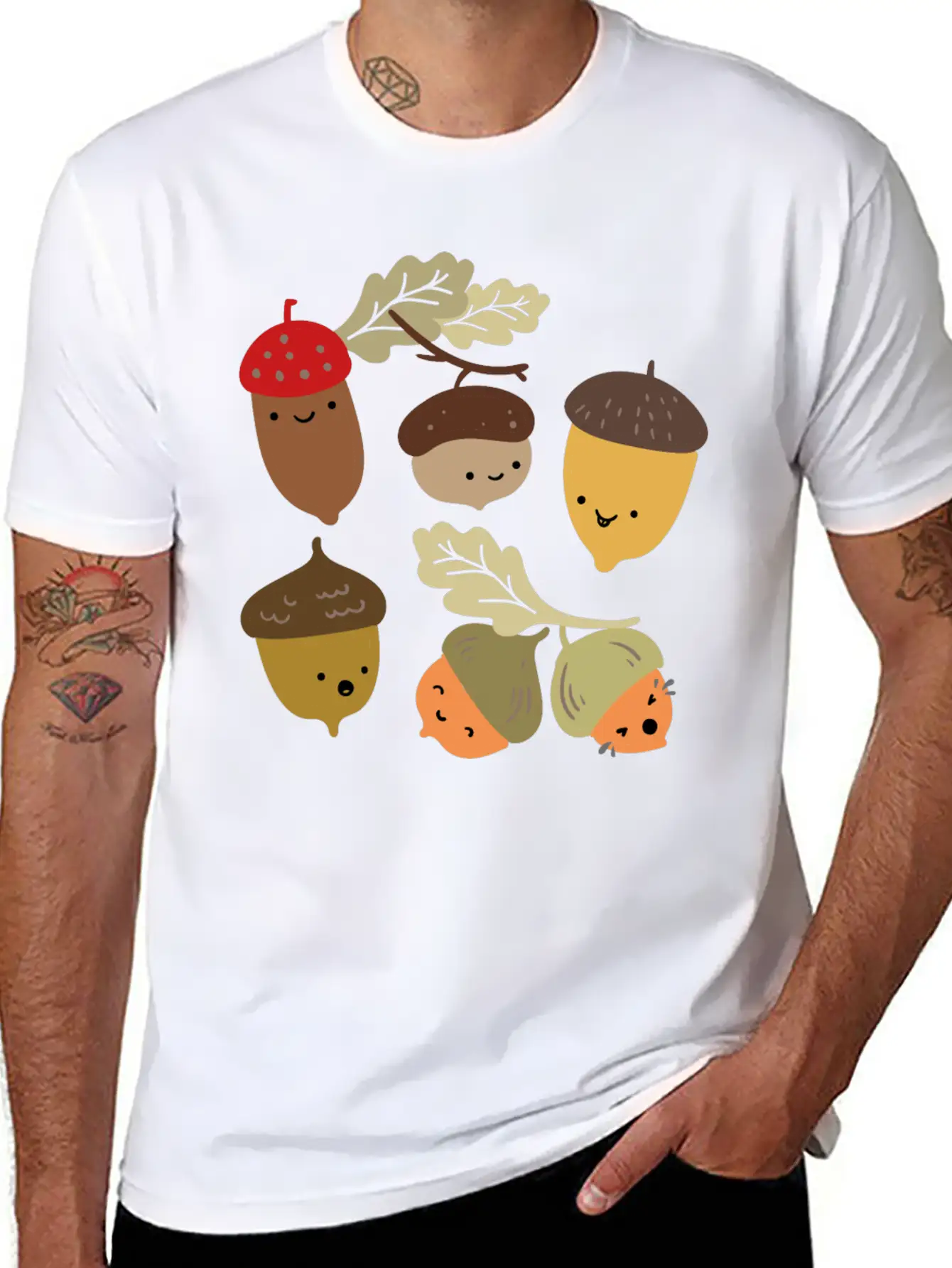 Acorns Stylish Everyday T-Shirt – Unisex Basic Cotton Tee