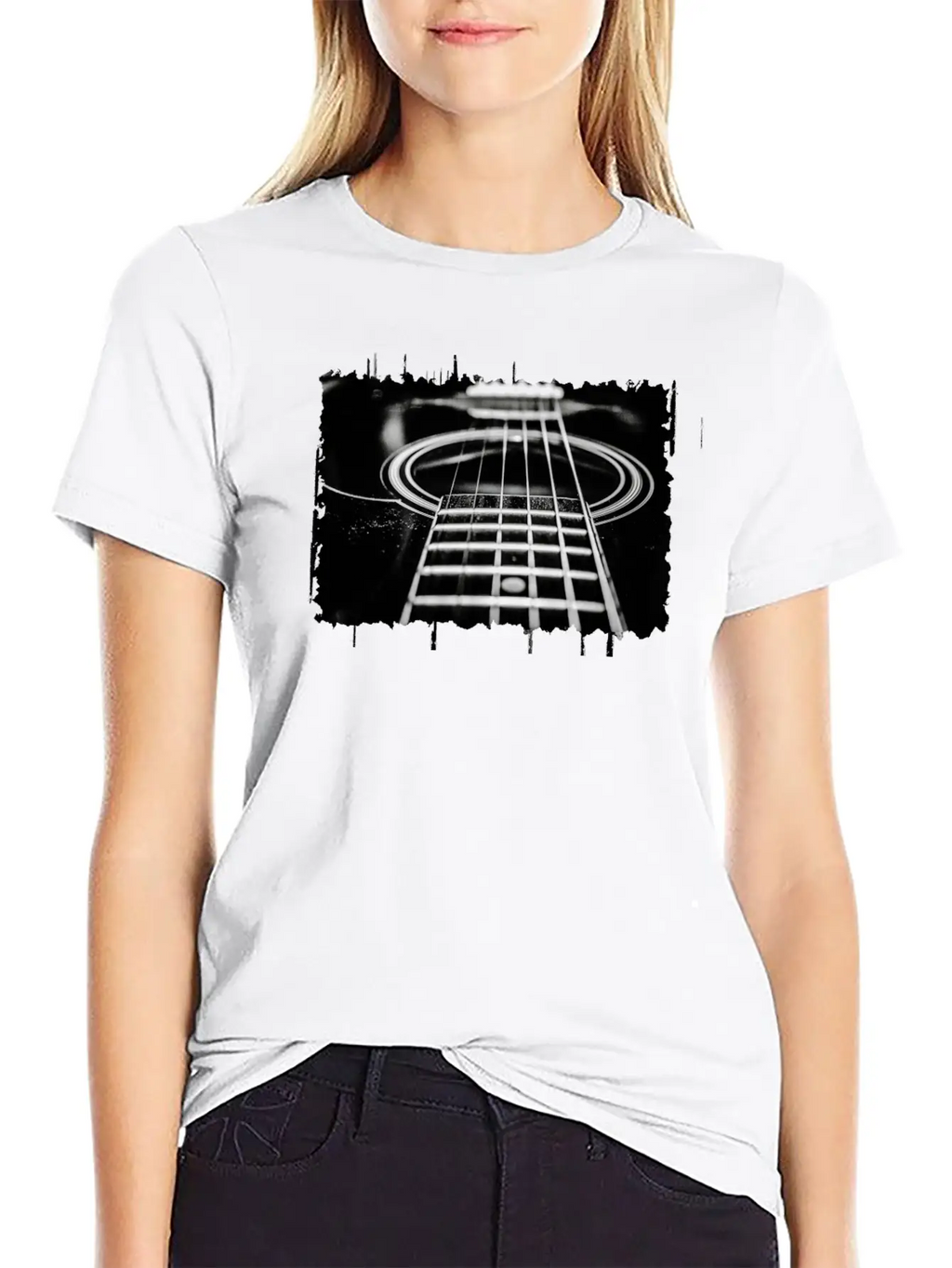 Acoustic Guitar Breathable Soft Cotton T-Shirt – Timeless Casual Look