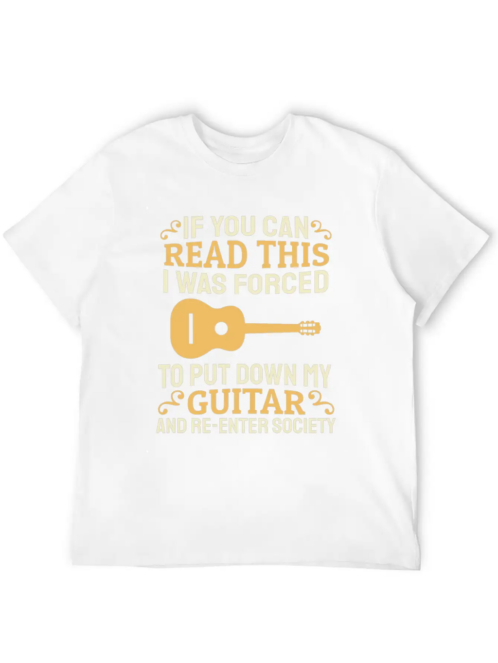 Acoustic Guitar Guitarist Unisex Casual T-Shirt – Clean Design For Daily Comfort