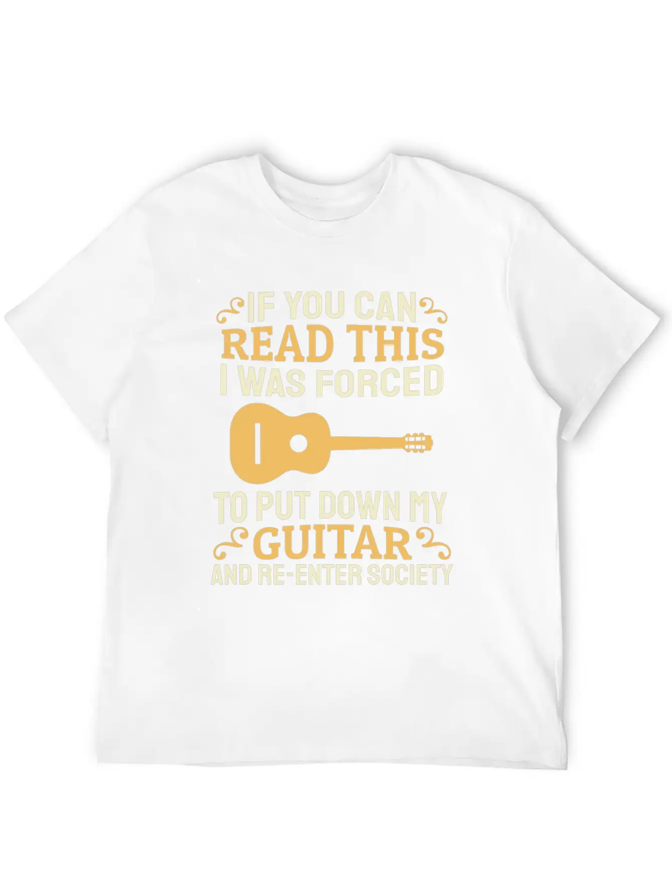 Acoustic Guitar Guitarist Unisex Casual T-Shirt – Clean Design For Daily Comfort