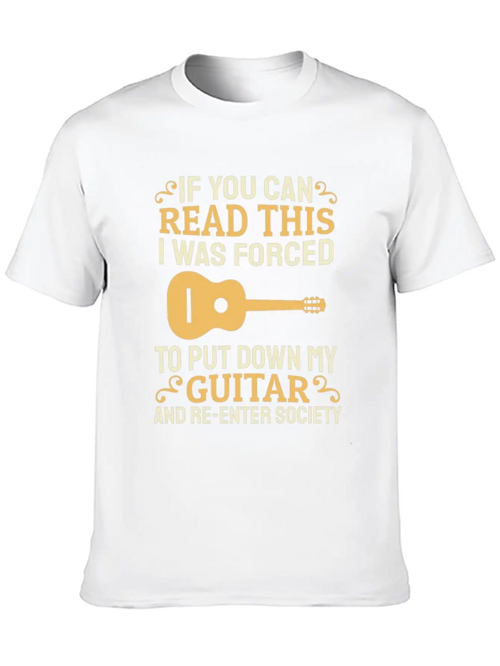 Acoustic Guitar Guitarist Unisex Casual T-Shirt – Clean Design For Daily Comfort