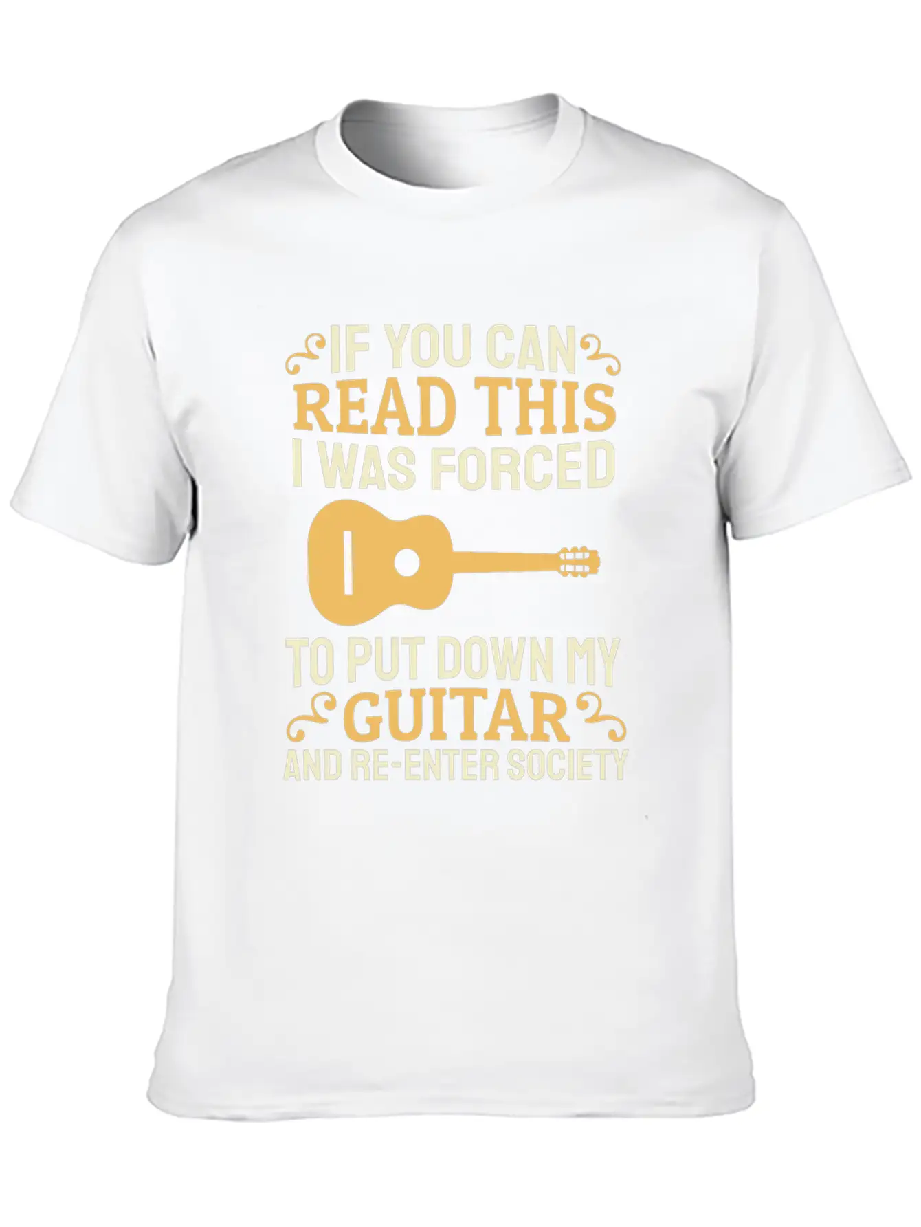 Acoustic Guitar Guitarist Unisex Casual T-Shirt – Clean Design For Daily Comfort