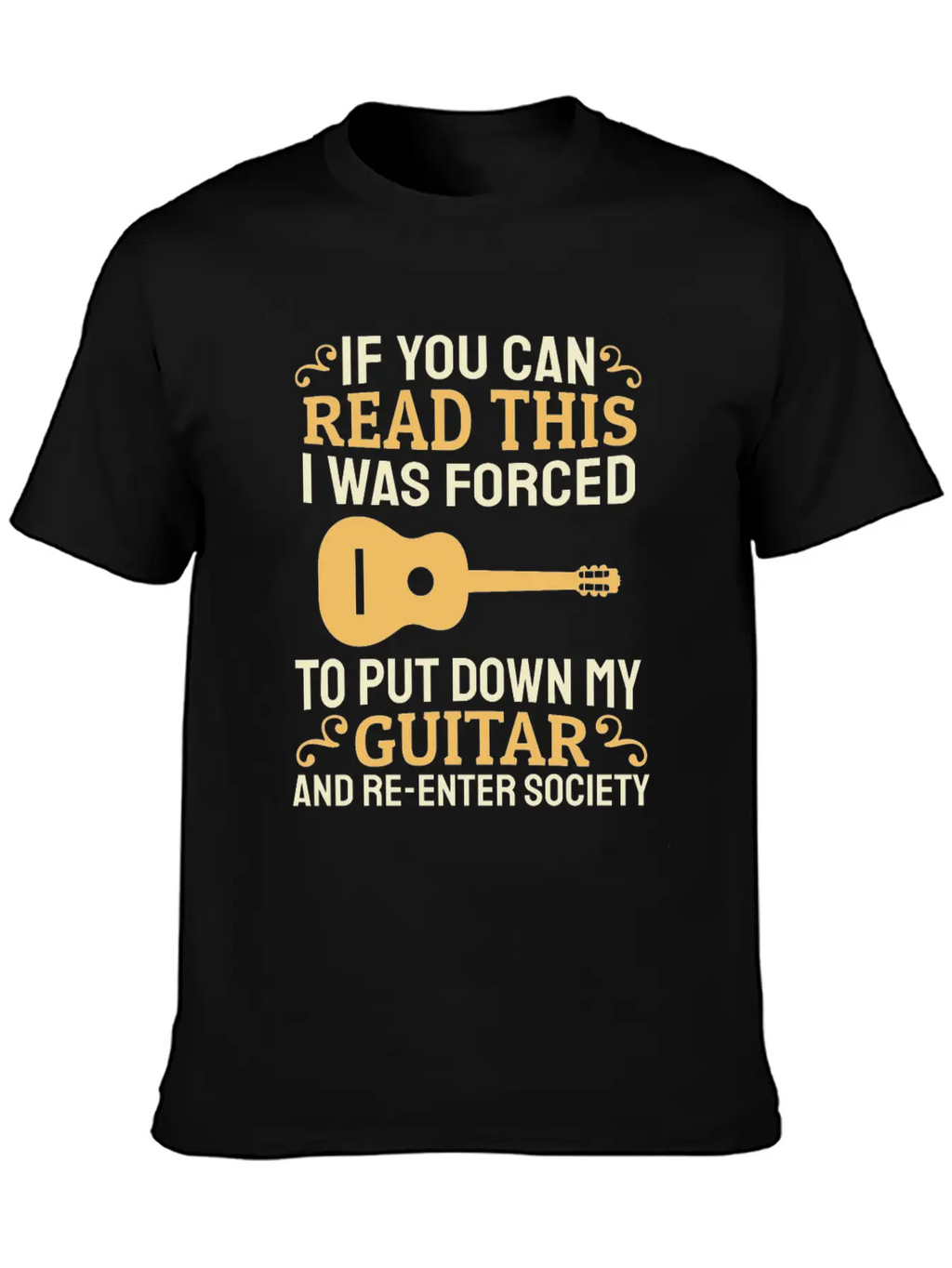 Acoustic Guitar Guitarist Unisex Casual T-Shirt – Clean Design For Daily Comfort