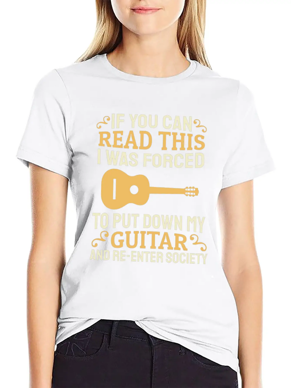 Acoustic Guitar Guitarist Unisex Casual T-Shirt – Clean Design For Daily Comfort