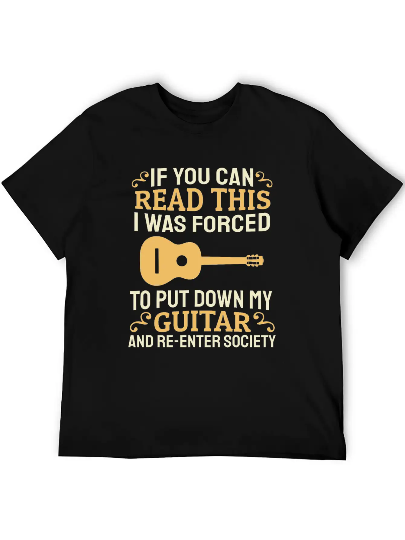 Acoustic Guitar Guitarist Unisex Casual T-Shirt – Clean Design For Daily Comfort