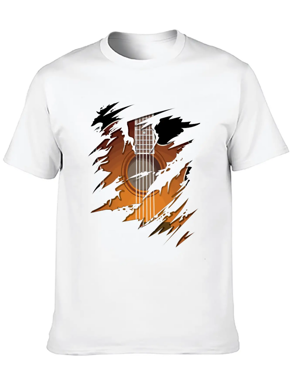 Acoustic Guitar In Me Cute Music Is My Life Gift Unisex Casual T-Shirt – Clean Design For Daily Comfort