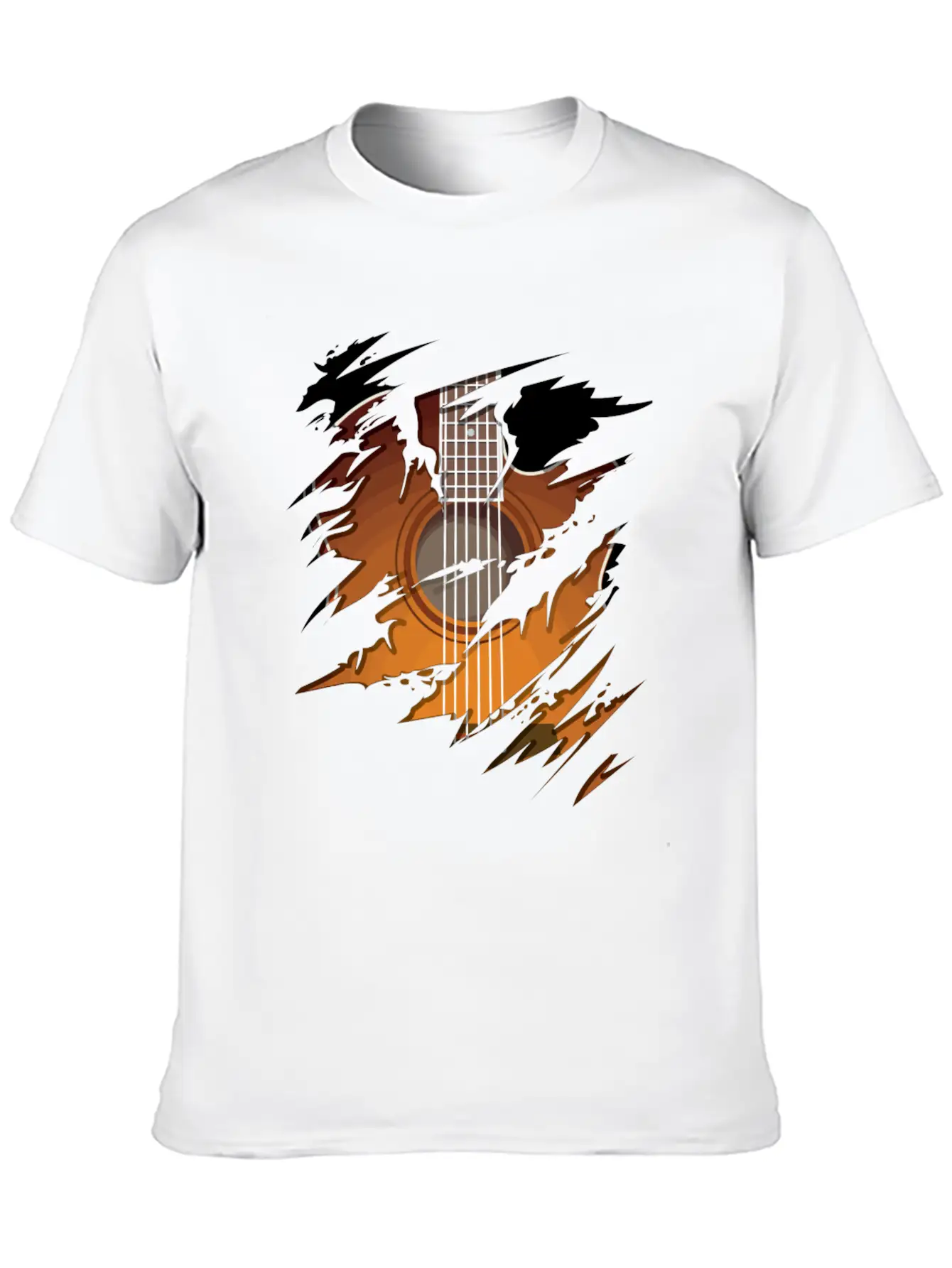 Acoustic Guitar In Me Cute Music Is My Life Gift Unisex Casual T-Shirt – Clean Design For Daily Comfort