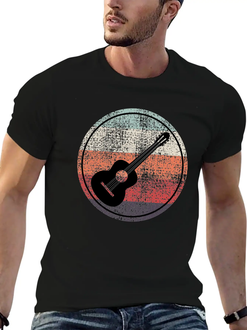 Acoustic Guitar Player Music Musician Guitarist Unisex Casual T-Shirt – Clean Design For Daily Comfort