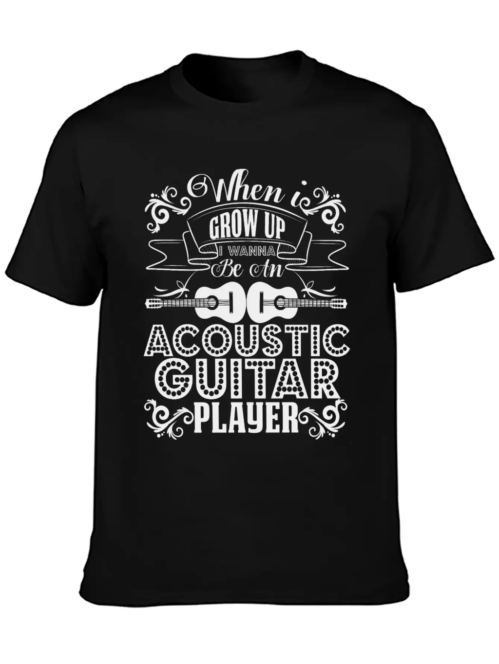 Acoustic Guitar Player Shirt Breathable Graphic T-Shirt – Perfect For Casual Days