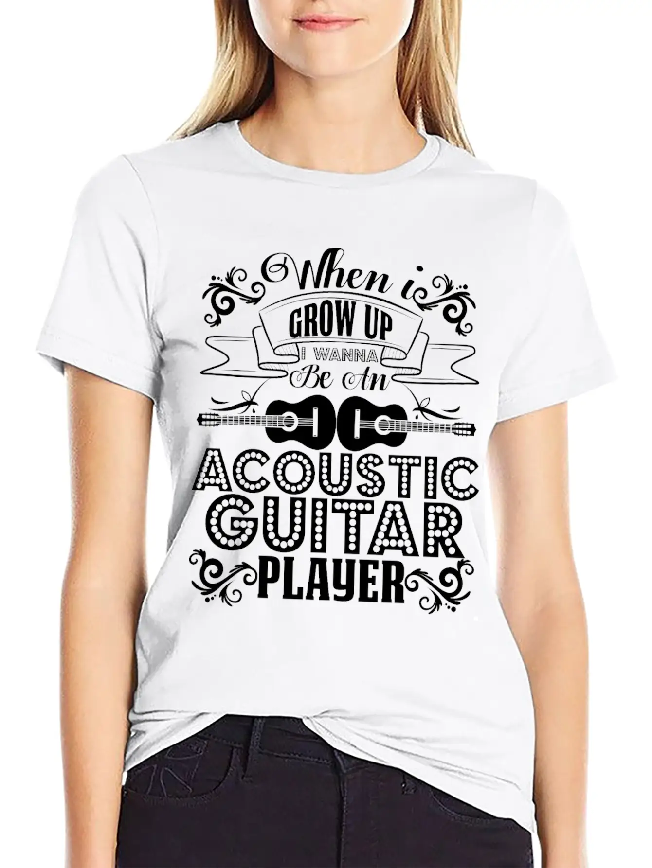 Acoustic Guitar Player Shirt Breathable Graphic T-Shirt – Perfect For Casual Days