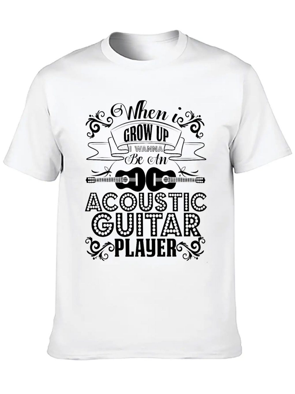 Acoustic Guitar Player Shirt Breathable Graphic T-Shirt – Perfect For Casual Days