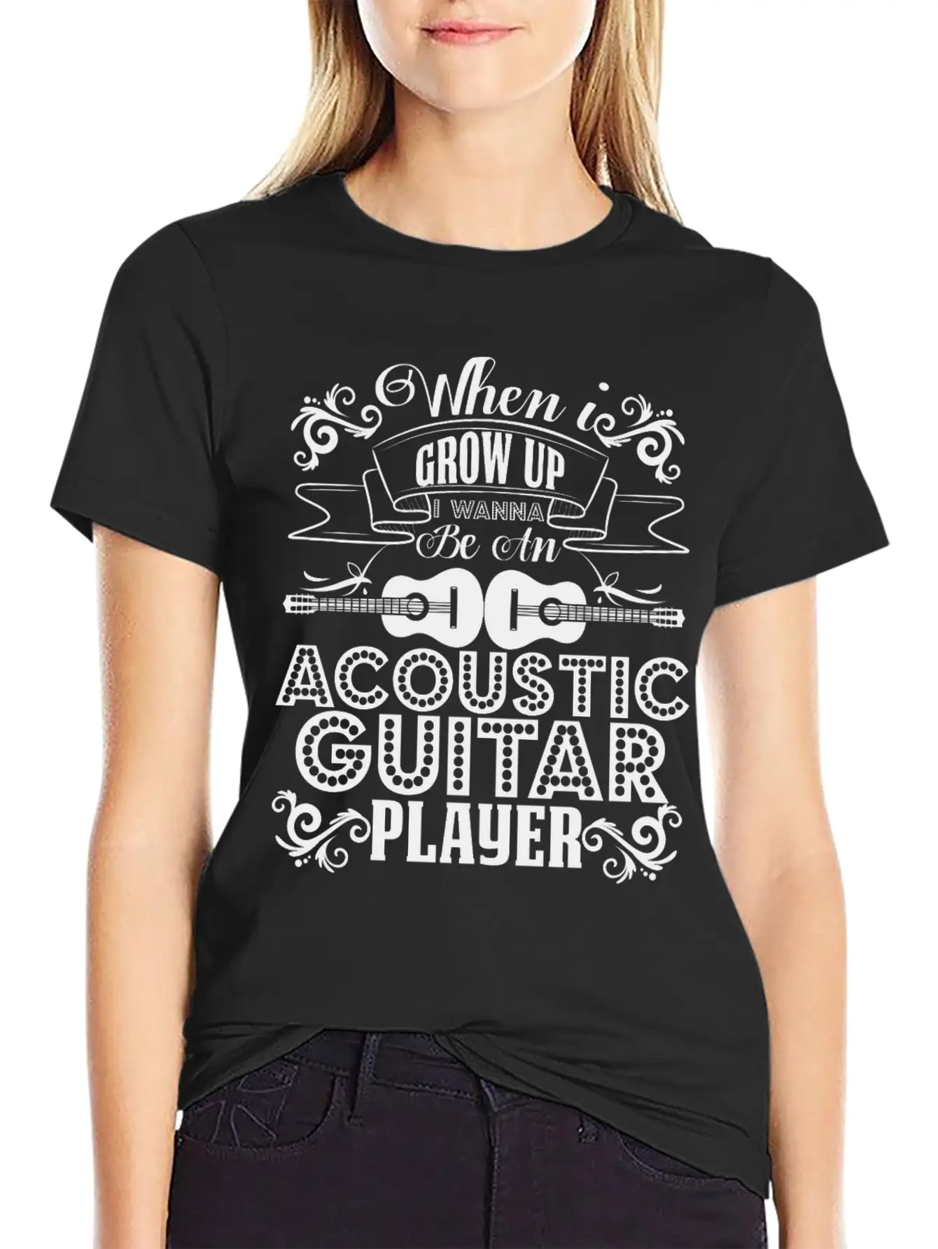 Acoustic Guitar Player Shirt Breathable Graphic T-Shirt – Perfect For Casual Days