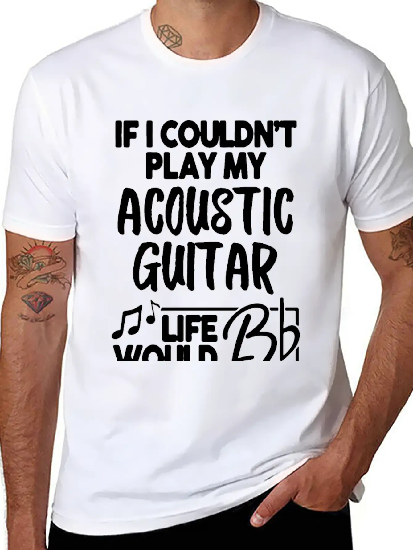 Acoustic Guitar Shirt Essential Cotton Tee For Daily Outfits – Unisex Style