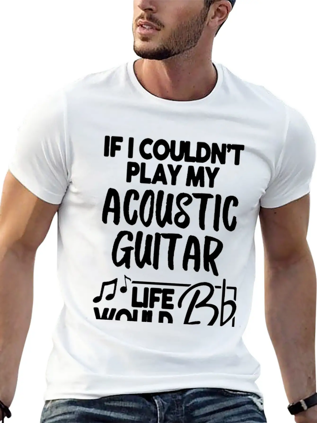 Acoustic Guitar Shirt Essential Cotton Tee For Daily Outfits – Unisex Style