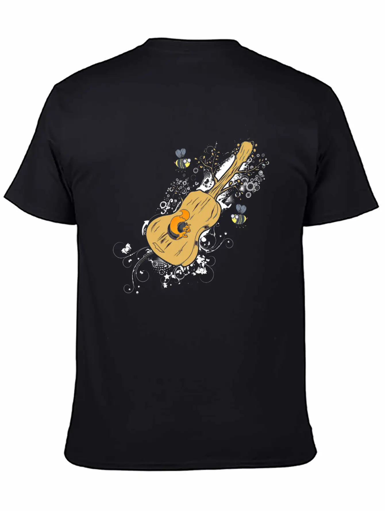Acoustic Guitar Tree Of Life Nature Guitarist Gift Unisex Casual T-Shirt – Clean Design For Daily Comfort