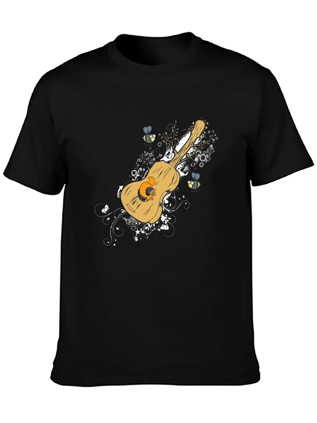 Acoustic Guitar Tree Of Life Nature Guitarist Gift Unisex Casual T-Shirt – Clean Design For Daily Comfort