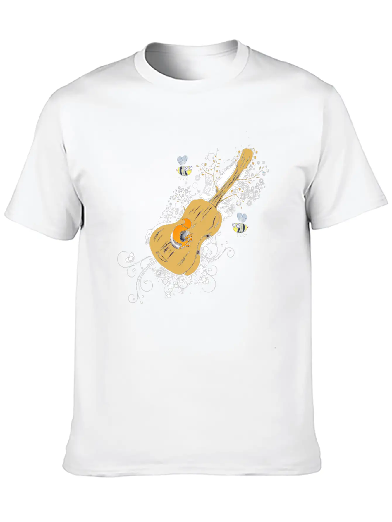 Acoustic Guitar Tree Of Life Nature Guitarist Gift Unisex Casual T-Shirt – Clean Design For Daily Comfort