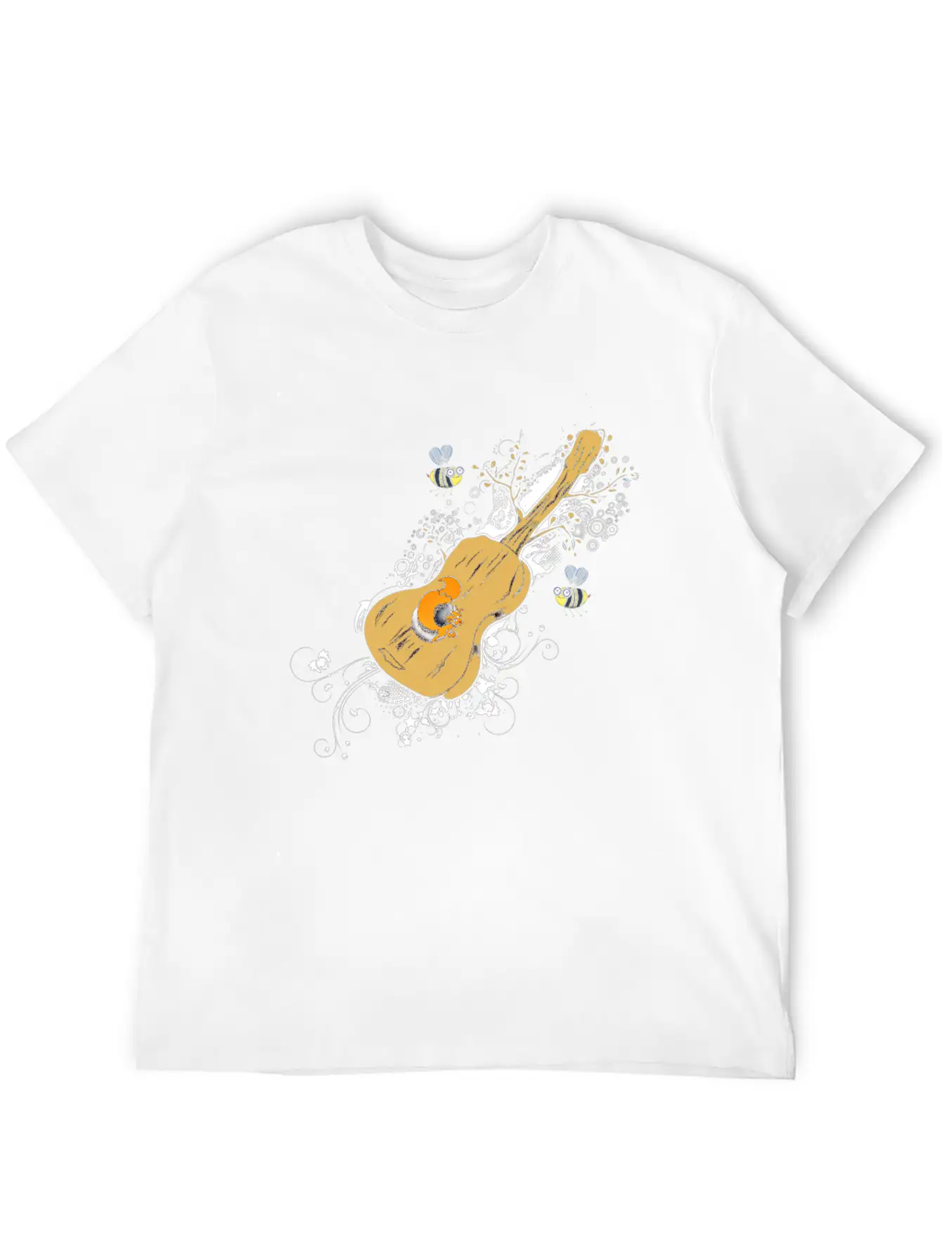 Acoustic Guitar Tree Of Life Nature Guitarist Gift Unisex Casual T-Shirt – Clean Design For Daily Comfort