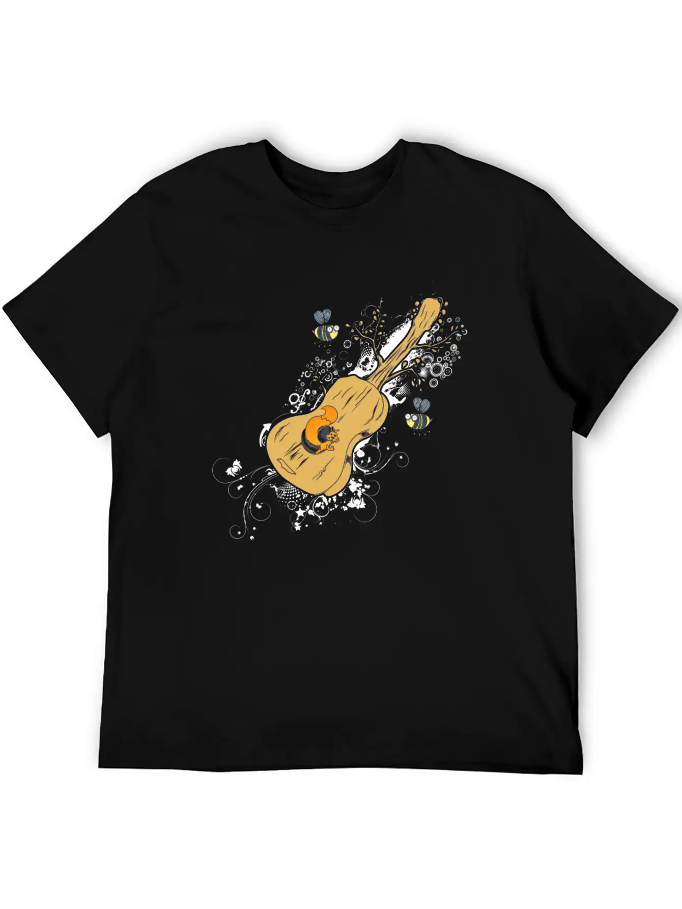 Acoustic Guitar Tree Of Life Nature Guitarist Gift Unisex Casual T-Shirt – Clean Design For Daily Comfort